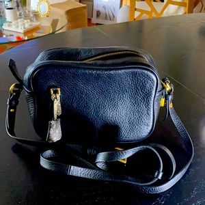 Jcrew camera bag used but in great condition with black white key holder & lock